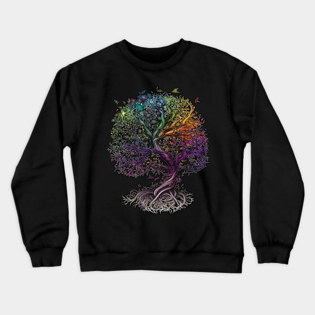 The Tree of Life Crewneck Sweatshirt by AI INKER